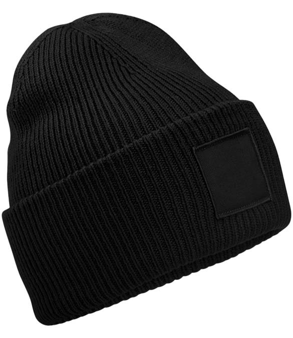 Beechfield Deep Cuff Tonal Patch Beanie